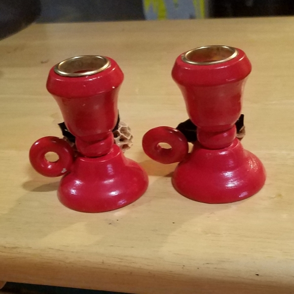 Vintage Small Honeycomb Candle Stick Holders - Picture 3 of 4